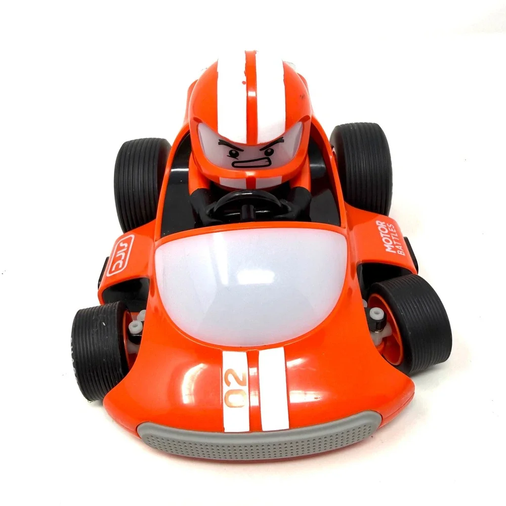 Sharper Image Motor Battles Remote Control Light-Up Cars Orange Blue Set 1017802